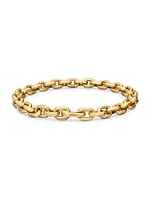 Deco Chain Link Bracelet 18K Yellow Gold, 6.5mm