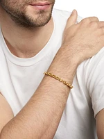 Deco Chain Link Bracelet 18K Yellow Gold, 6.5mm