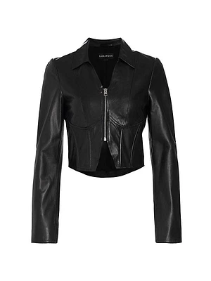 Romi Cropped Leather Top