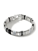 Classic Chain Sterling Silver & Mixed-Media Beaded Bracelet