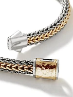 Classic Chain Sterling Silver & 18K Yellow Gold Reversible Bracelet