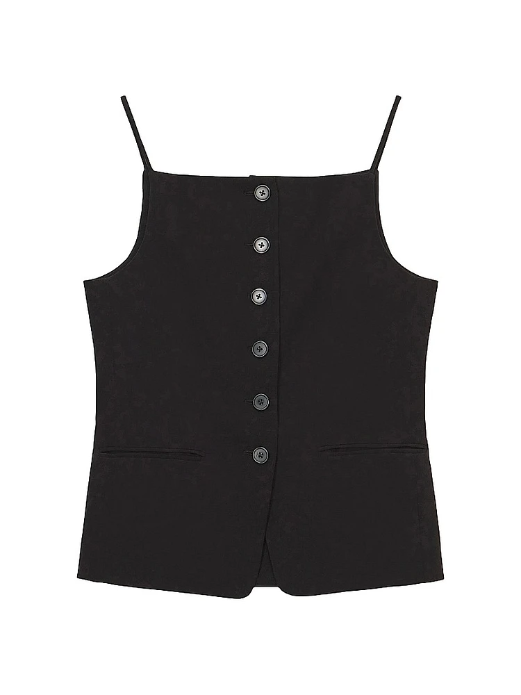 Una Button-Front Tank