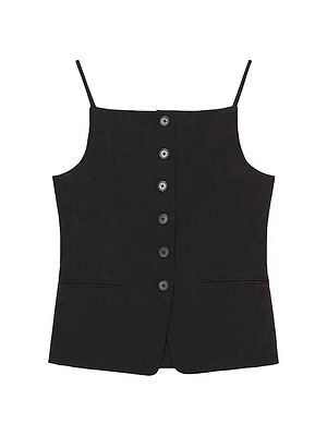 Una Button-Front Tank
