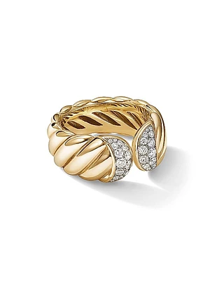 Sculpted Cable Ring in 18K Yellow Gold