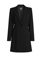Crepe Single-Button Blazer Dress