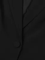 Crepe Single-Button Blazer Dress