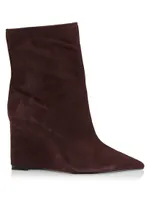 Asya Suede Wedge Booties