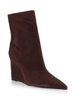 Asya Suede Wedge Booties