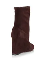 Asya Suede Wedge Booties