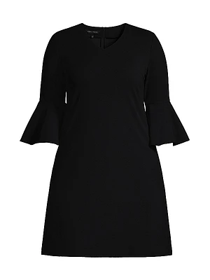 Plus Size Deco Crepe Dress