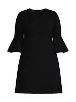 Plus Size Deco Crepe Dress