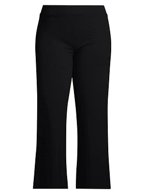 Plus Size Deco Crepe Wide-Leg Pants