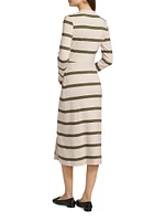 Cody Striped Twist Midi-Dress