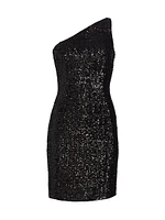 Sequin One-Shoulder Minidress