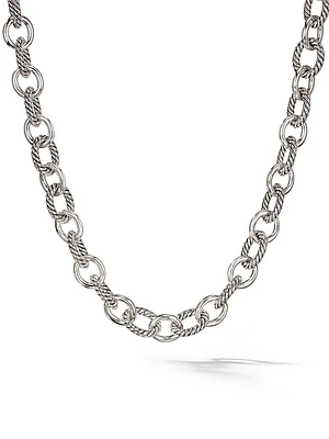 Oval Link Chain Necklace Sterling Silver, 16mm