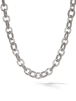 Oval Link Chain Necklace Sterling Silver, 16mm