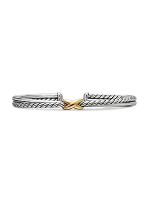 Petite X Center Station Bracelet Sterling Silver