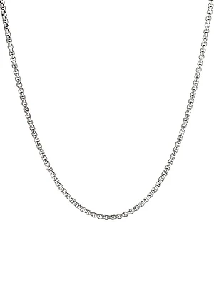 Sterling Silver Box Link Necklace