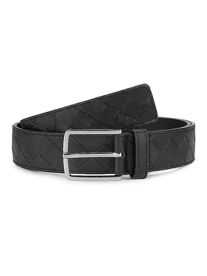 Intrecciato Leather Belt