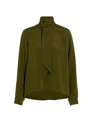 California Slim Keith Tie Blouse