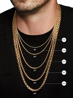 Box Chain Necklace 18K Yellow Gold