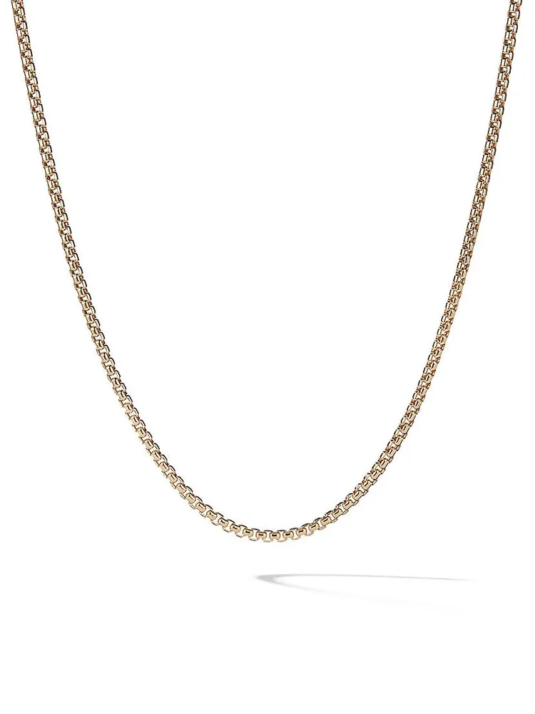 Box Chain Necklace 18K Yellow Gold