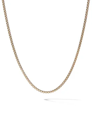 Box Chain Necklace 18K Yellow Gold