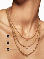 Box Chain Necklace 18K Yellow Gold