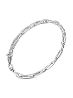 Stax Chain Link Bracelet 18K White Gold