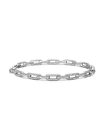 Stax Chain Link Bracelet 18K White Gold