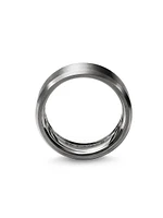 Streamline Beveled Band Ring Titanium, 8.5MM