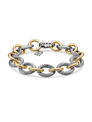 Oval Link Chain Bracelet 18K Yellow Gold