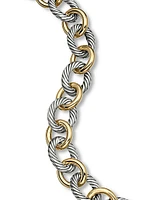 Oval Link Chain Bracelet With 18K Yellow Gold