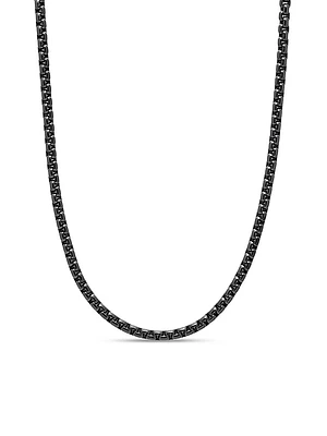 PVD-Coated Stainless Steel Box Chain Necklace