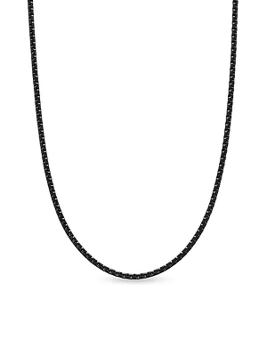 PVD-Coated Stainless Steel Box Chain Necklace