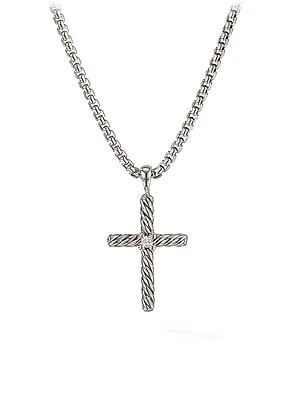 Cable Classics Cross Diamond Necklace
