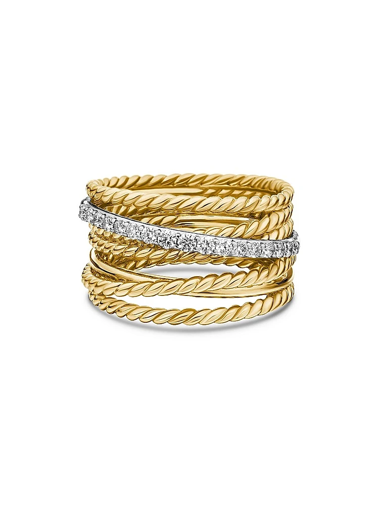 Crossover Ring in 18K Yellow Gold