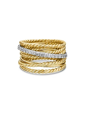 Crossover Ring in 18K Yellow Gold