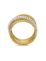 Crossover Ring in 18K Yellow Gold