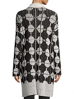 Soft Dot Rib-Knit Cardigan
