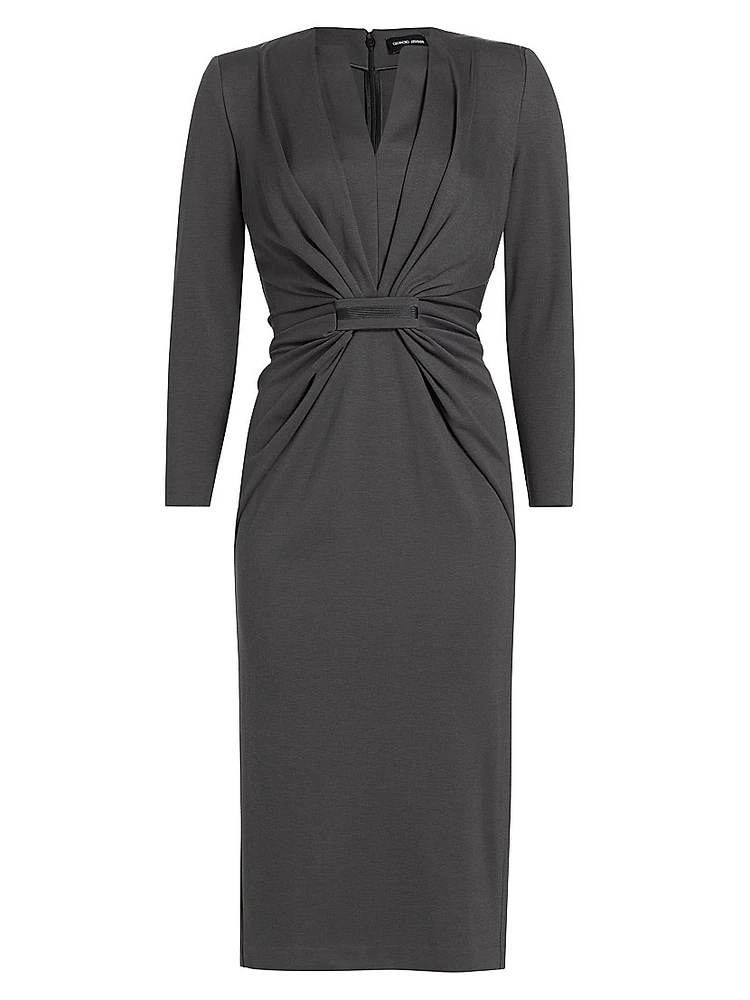 Tab Front Jersey Dress