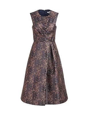 Rhoda Abstract Jacquard Midi-Dress