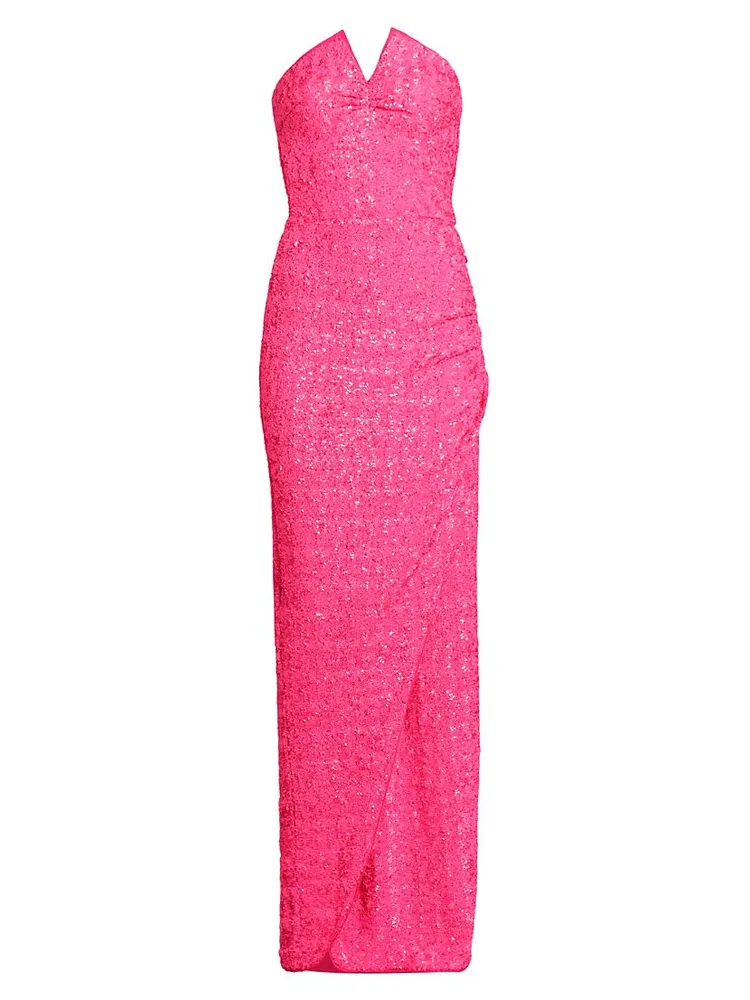 Chilo Strapless Sequin Gown