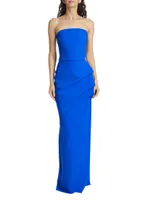 Clotilde Strapless Column Gown