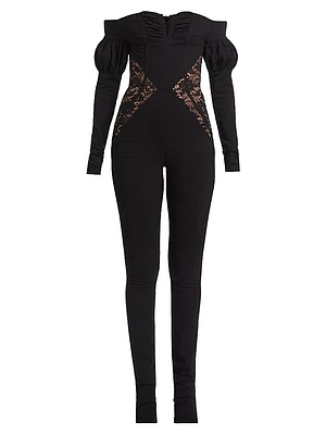Franco Lace-Inset Jumpsuit