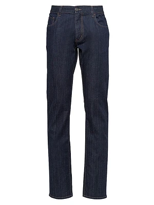 Five-Pocket Stretch-Denim Trousers