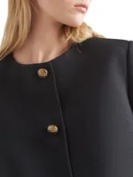 Single-Breasted Tricotine Jacket