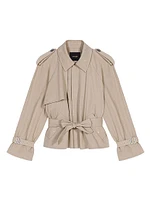 Short Studded Trench Jacket