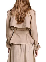 Short Studded Trench Jacket