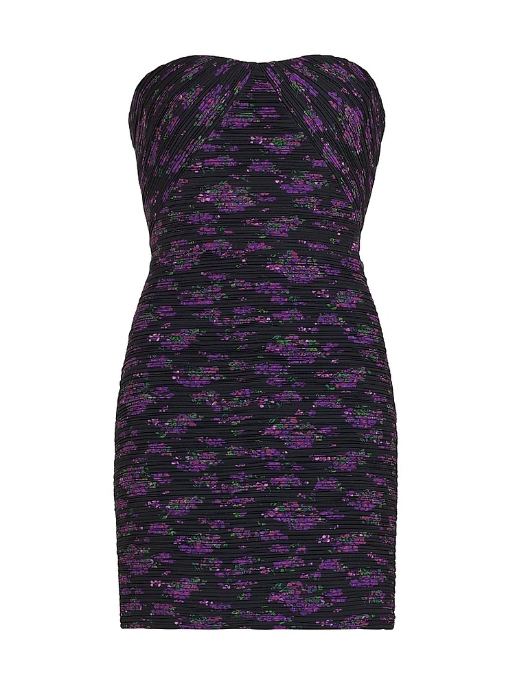 Jana Pleated Floral Minidress
